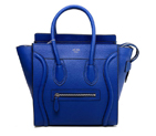 Celine Luggage Micro Boston Bag Original Leather Blue 3307