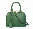 2013 Louis Vuitton Ostrich Leather Alma BB M91606 green M91606