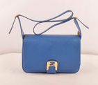 Fendi Chameleon Classic Saffiiano Leather Medium Shoulder Bag 2539 Blue 2539