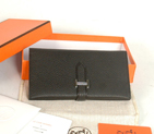 Hermes 3 flod original leather wallet in Black 8033