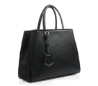 Fendi 2Jours Original Leather Tote Bag F2552M Black F2552M