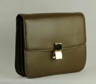 Celine Classic Leather Shoulder Flap Bag 80088 Apricot 80088