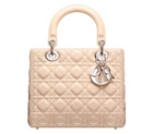 Pinky beige 'Lady Dior' bag CAL44551 M158