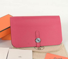 Hermes passport Wallet leather in Peach HPW00P