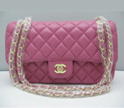 Chanel plum color with gold chain A1112PG