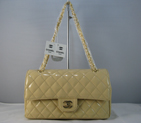 Chanel beige color with gold chain A1112AG