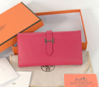 Hermes 3 fold wallet clemence leather in Peach H3WLSLP