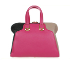 Fendi Large Chameleon Calfskin Top Zip Tote Bag F8812 Rosy&Grey&Black F8812