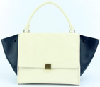 Celine Trapeze Bags 108904 Off-white Dark Blue 108904