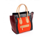 Celine Luggage Medium Handbags Orange Black Maroon 98169