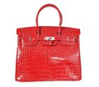 Hermes Birkin 35CM high light Crocodile leather in Flame with Silver hardware H35HLCFS