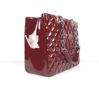 Chanel Handbags Maroon Patent Leather with Silver Hardware 50995 A50995