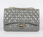 Chanel 1113 Classic Quilted Flap Bags Original cow leather gray 1113
