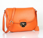 Top Quality Prada Lamsbskin Leather Flap Shoulder Bag YZ8827 Orange YZ8827