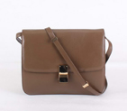 Top Quality Celine Classic Lambskin Large Box Bag Calf Leather 80088 Brown 80088