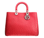 Light coral ostrich 'Diorissimo' bag M0901PAUT M318
