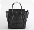 Celine Luggage Bags Medium in Snake Veins Black 98169