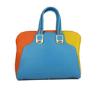 Fendi Large Chameleon Calfskin Top Zip Tote Bag F8812 Blue&Orange&Yellow F8812