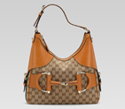 'gucci heritage' small hobo with horsebit and web 247604 FWCZG 9772