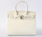 Hermes Birkin 35CM clemence leather in Pure white with Silver hardware H35LPWS