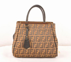 Fendi Fall Winter 2012 2Jours FF Fabric Tote Bag 8BH250S Black 2552S