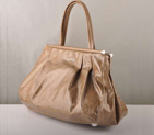 Miu Miu Tote Handbags Oil Wax Leather 8001 Coffee 8001