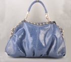 Miu Miu Tote Snake Veins Handbags 90302 Light Blue 90302