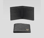 bi-fold wallet with metal gucci crest detail 203601 BEG1T 1000