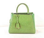 Fendi 2Jours Cannage&Ferrari Leather Tote Bag F2552S Green F2552S