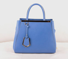 Fendi Fall Winter 2012 2Jours Saffiiano Leather Tote Bag 8BH250S Blue 2552S