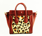Celine Luggage small Fashion Bag Coffee Leopard 98168