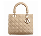 Lady Dior bag in beige leather CAL44550 M111