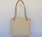Chanel A50994 Apricot Medium Shopping Bags Silver Hardware A50994