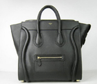 Celine Luggage Boston Tote Bags All Calfskin Leather C0192 Black C0192