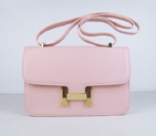 Hermes Constance Togo Leather Single Bag Pink Gold Hardware H020 H020