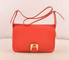 Fendi Chameleon Classic Saffiiano Leather Medium Shoulder Bag 2539 Red 2539