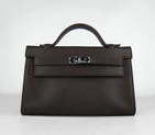 Hermes Kelly 22CM Cattle Neck Stripe Dark Coffee HKL22CNSDC15