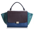 Newest 2012 Celine Trapeze Bags Original Leather 3342 Royalblue Brown Green 3342
