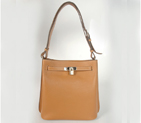 Hermes Sokelly Medium clemence leather in Camel with Silver hardware SK27LSCS