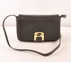 Fendi Chameleon Classic Saffiiano Leather Small Shoulder Bag 2541 Black 2541