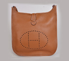 Hermes 28cm Evelyn bag clemence leather in Camel 1042