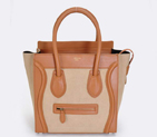 Top Quality Celine Luggage Boston Tote Bag Ferrari&Suede Leather Apricot 98170