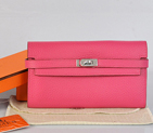 Hermes Kelly Wallet clemence leather in Peach A708