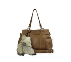 'smilla' medium top handle bag with removable fur 269925 ANGAT 3569