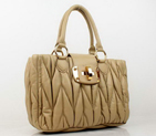 miu miu Tote Bag Lambskin Leather 88011 Apricot 88011