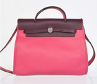 2012 New Hermes HerBag 31CM Togo leather Bag 9051 Peach H9051