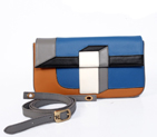 Fendi  '2Jours Elite' leather mixed color handbags F8035S