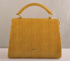 Miu Miu Tote Handbags Snake Veins 7430 Yellow 7430