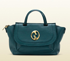 gucci 1973 teal leather top handle bag 251813 A7M0K 4404
