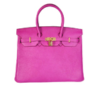 Hermes Birkin 35CM clemence leather in Purpurin with Gold hardware H35CPG